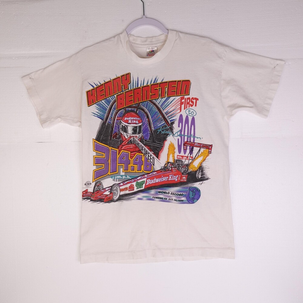Vintage Kenny Bernstein Shirt Mens Medium Racing NHRA Budweiser King Drag 90s